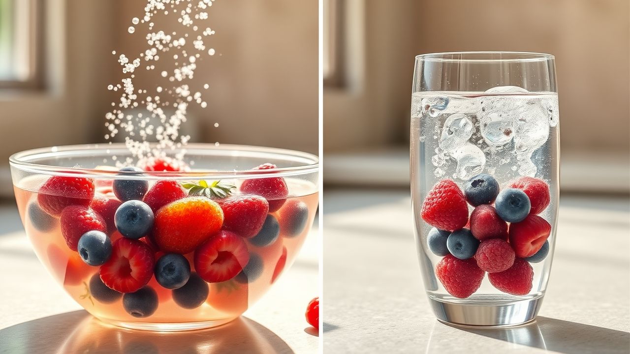 Laver Fraises Framboises Vinaigre