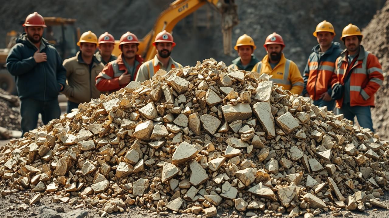 Lozere 2 Tonnes Pyrite Prime Ouvriers