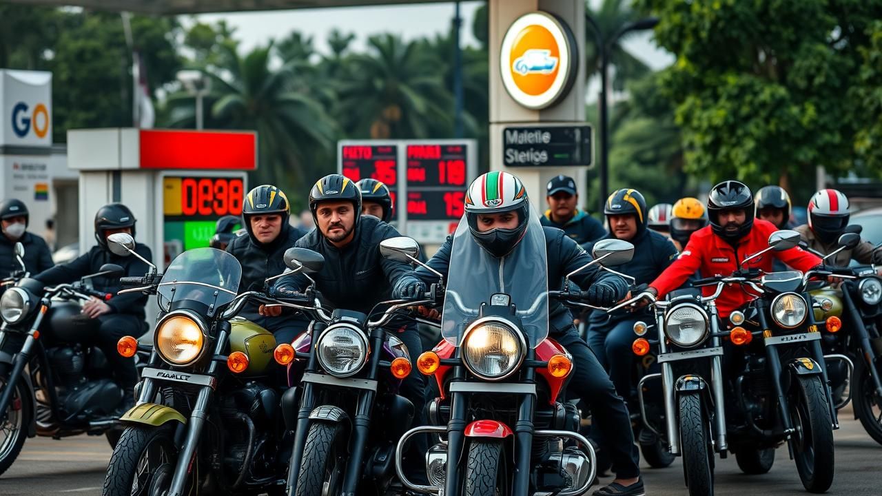 Motards Francais Combat Tarif Carburant 2025