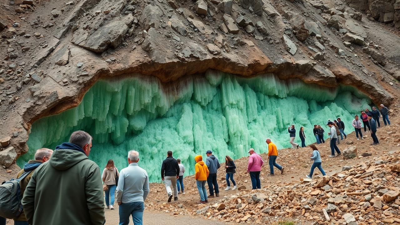 Mur Vert Spectaculaire Pyrenees Glissement Terrain