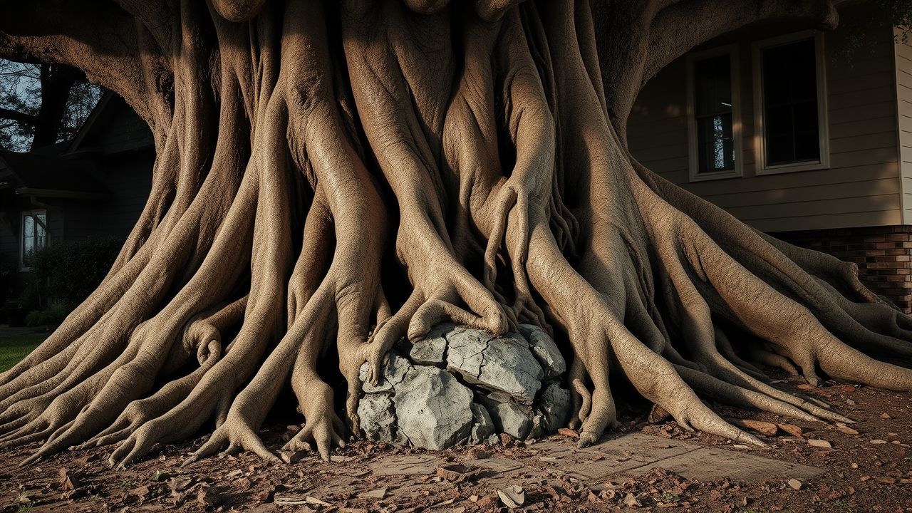 Racines Arbres Degats Maison