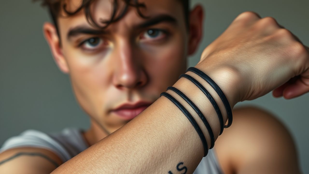 Tatouage A La Mode Bandes Noires