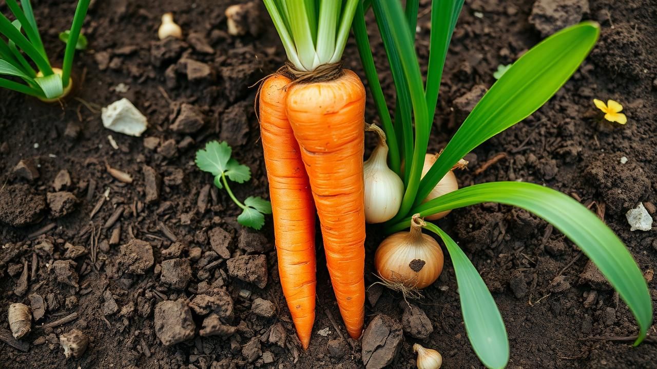 Carottes Oignons Poussent Mieux Ensemble