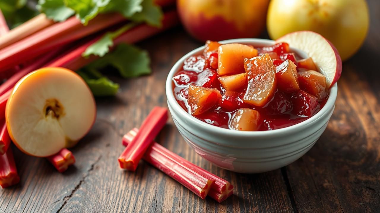 Compote Pomme Rhubarbe Sans Sucre Dessert Sain