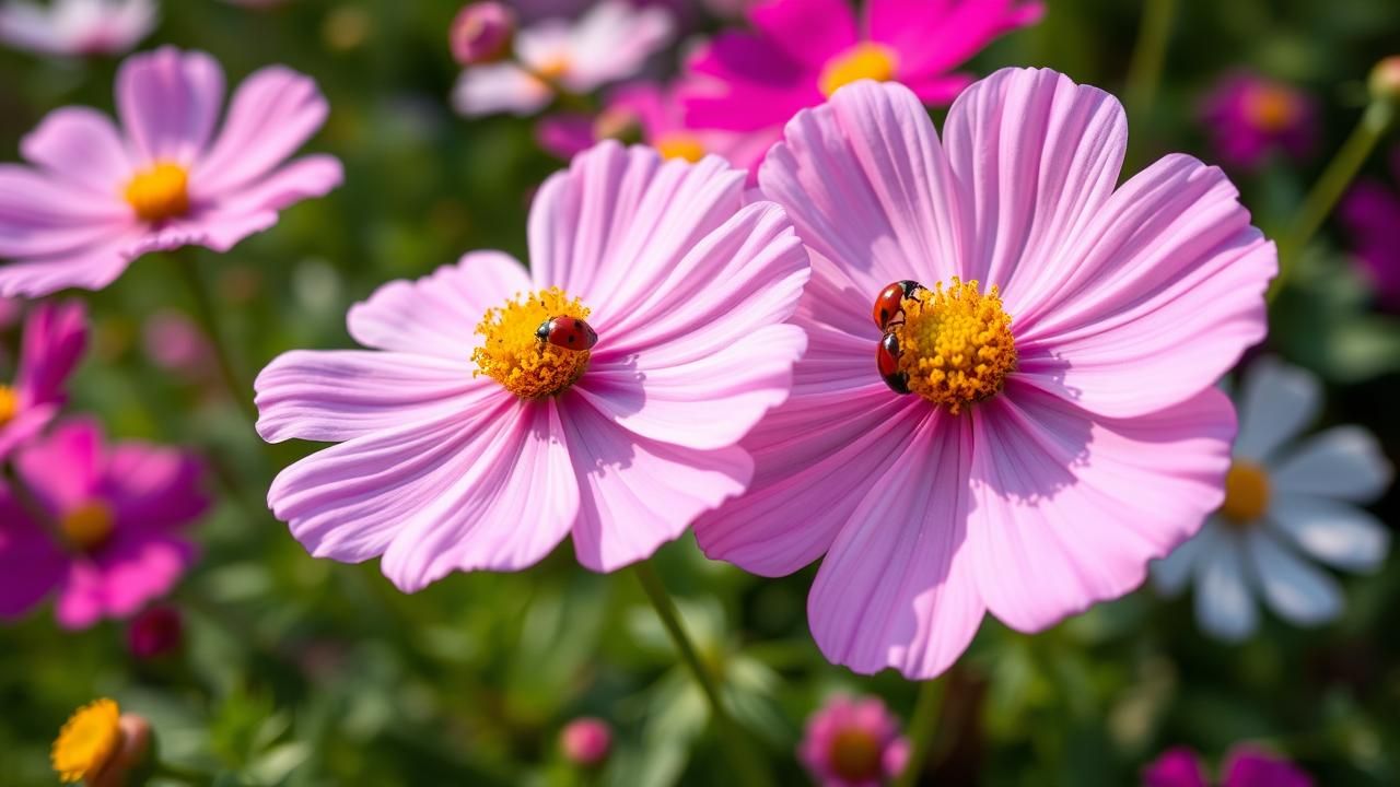 Cosmos Fleur Magique Coccinelles