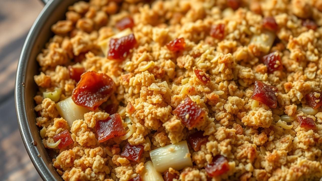 Crumble Sale Poireaux Lardons Facile