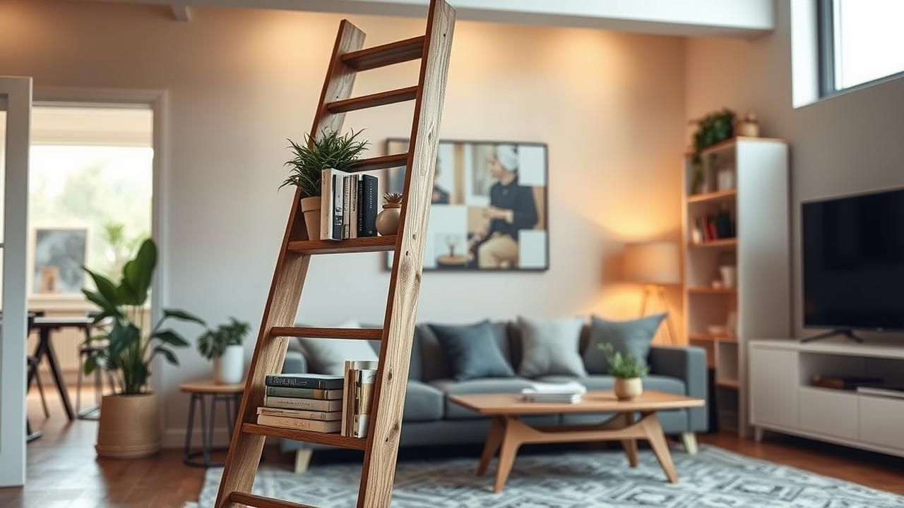 Decoration Transformer Echelle En Etagere 5 Etapes