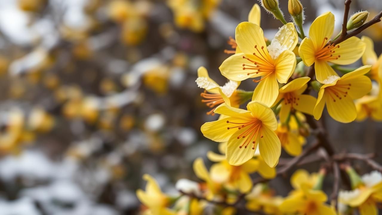 Decouvrez Le Jasmin Dhiver Fleurit Sous Neige