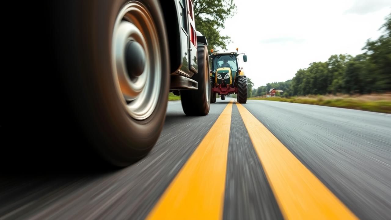 Depasser Tracteur Ligne Continue Risques Amendes