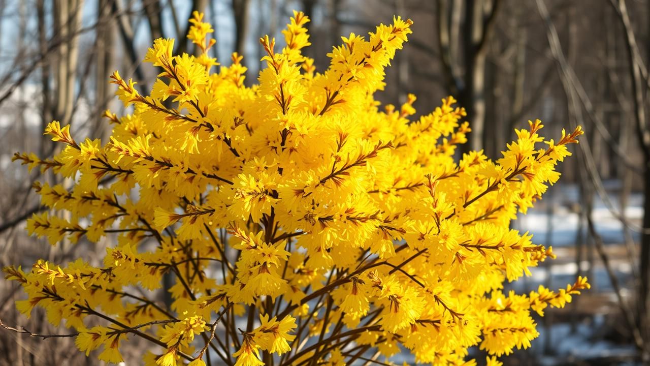 Eclosion Surprenante Fleurs Jaunes Hiver