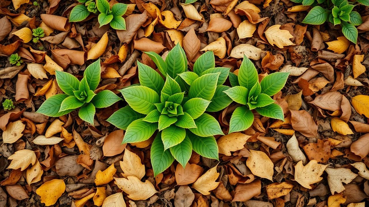 Feuilles Mortes Paillage Gratuit Jardin