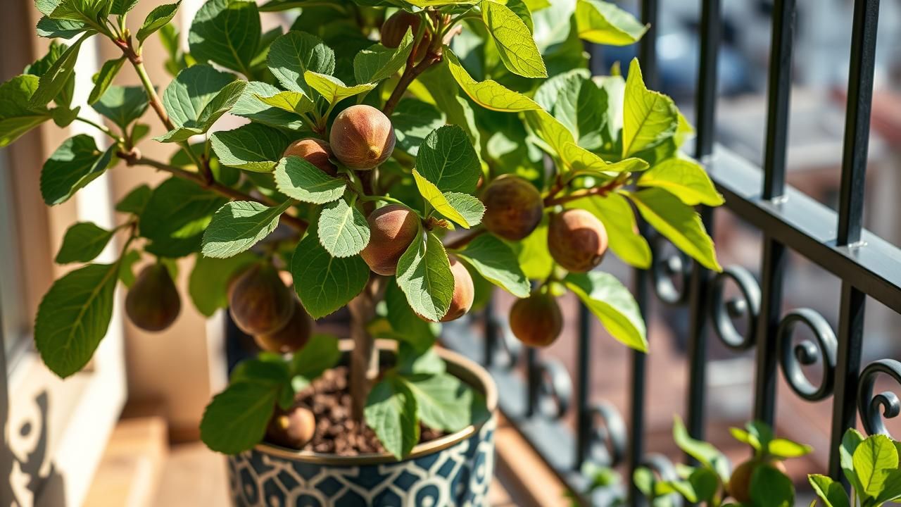 Figuiers Nains Fruits Sur Balcon