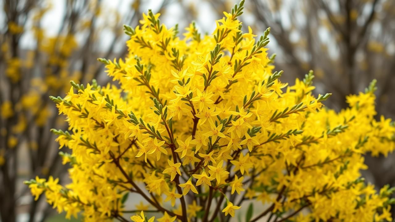 Forsythia Arbuste Annonce Printemps