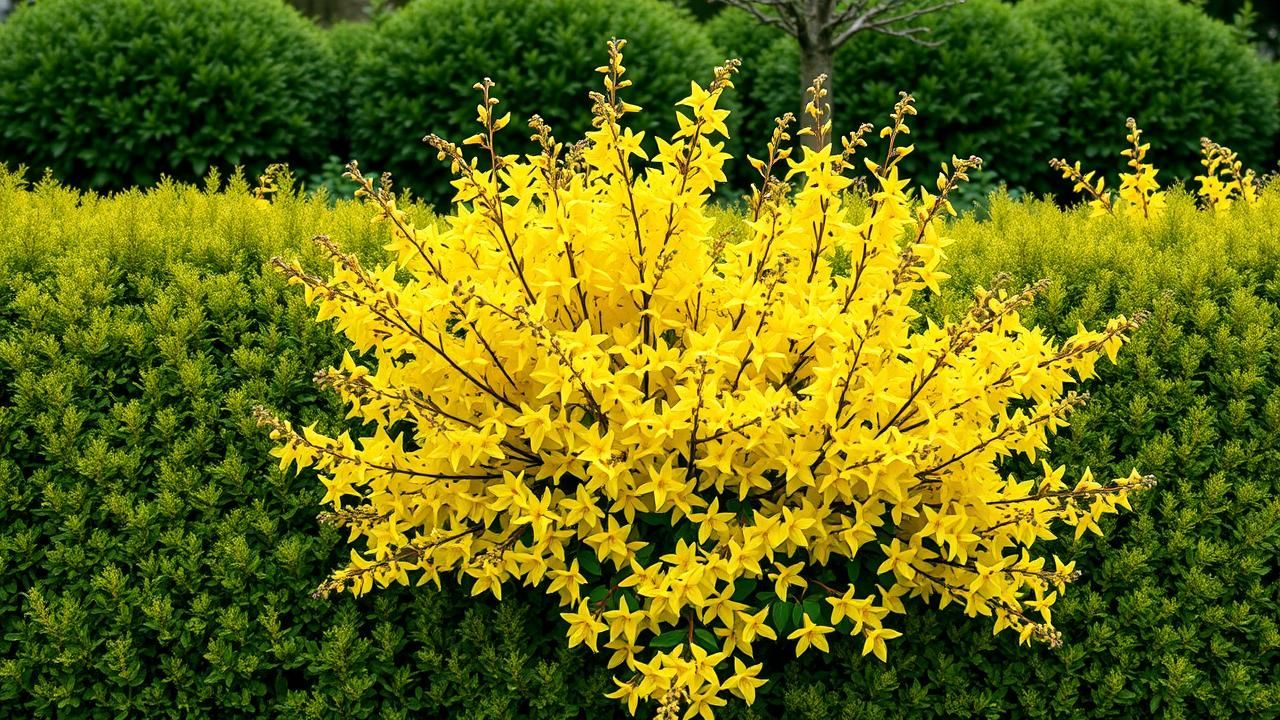 Forsythia Arbuste Haie Sans Entretien
