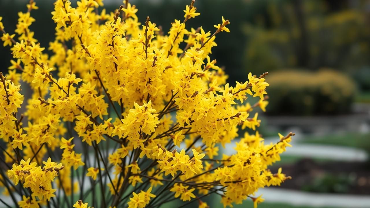 Forsythia Arbuste Magique Jardin Fevrier