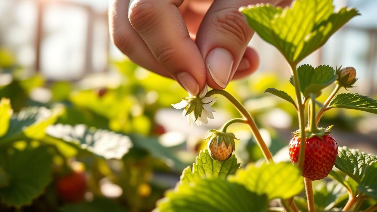 Fraises Minuscules Geste Simple Fruits Juteux