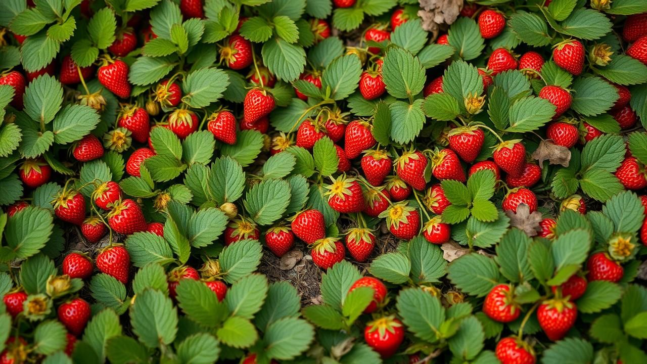 Fraisier Bois Couvre Sol Jardin Automne