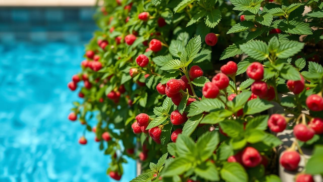 Framboises Piscine Jardin Gourmand