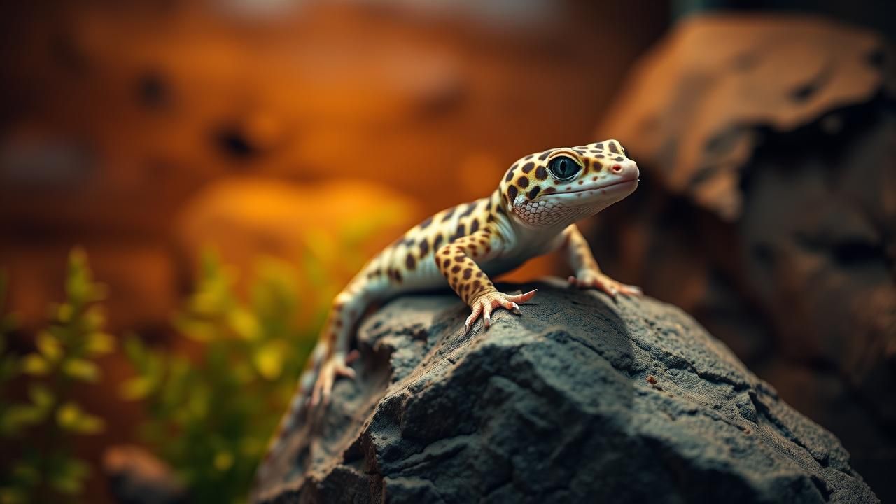 Gecko Leopard Reptile Ideal Enfants