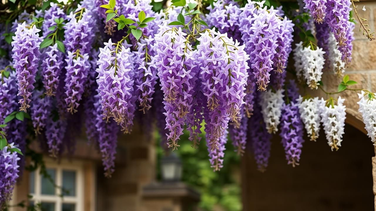 Glycine Cascade Fleurs Printemps