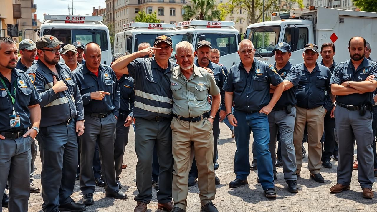 Greve Inedite Eboueurs Short Canicule