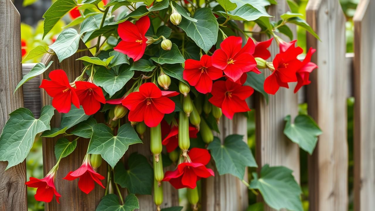 Haricot Despagne Plante Autonome Cloture Comestible