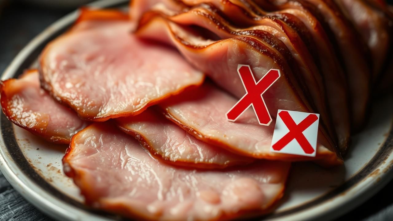 Jambon Industriel Additifs Dangereux Assiette