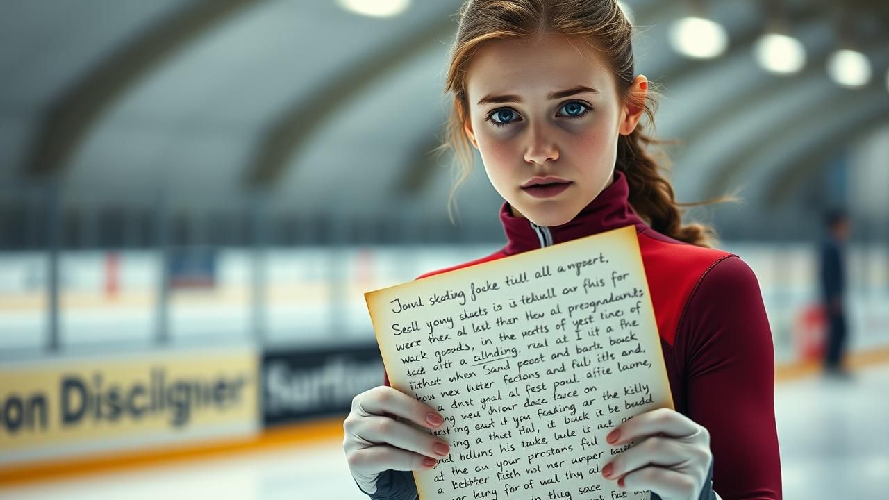 Jeune Patineuse Message Bouleversant