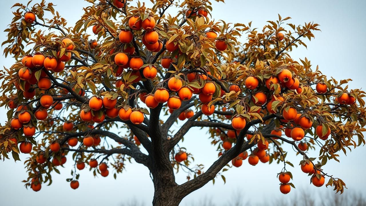 Kaki Arbre Fruitier Resistant Gel Jardin