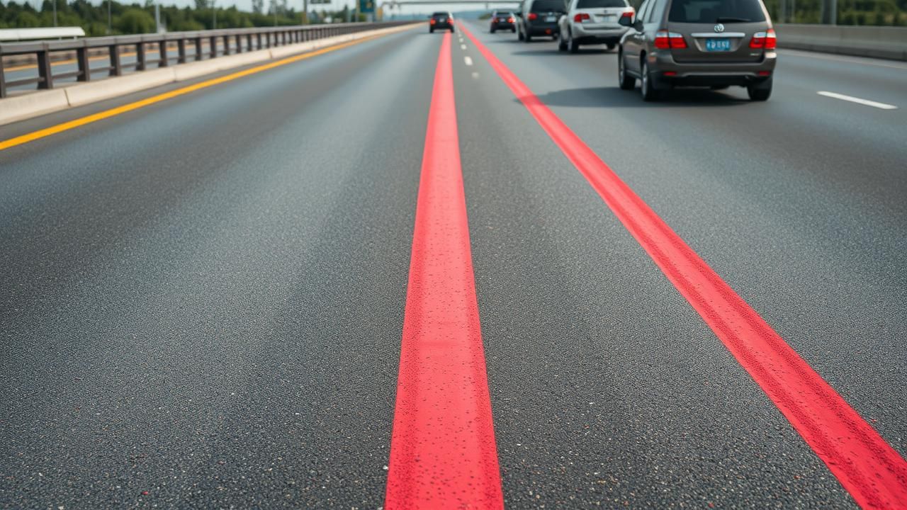 Ligne Rouge A7 Danger Amende Conducteurs