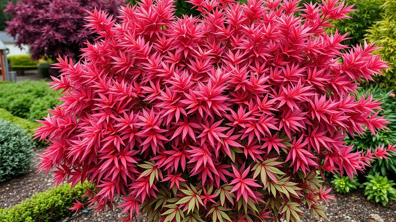 Nandina Arbuste Couleurs Flamboyantes