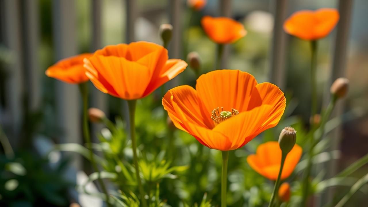 Pavot Californie Fleur Resistante Jardin