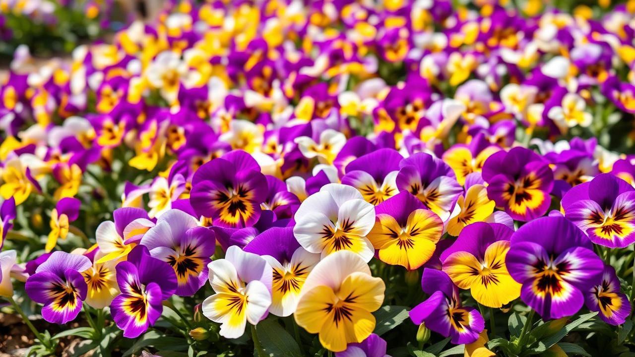 Pensees Vivaces Jardin Fleuri Annee