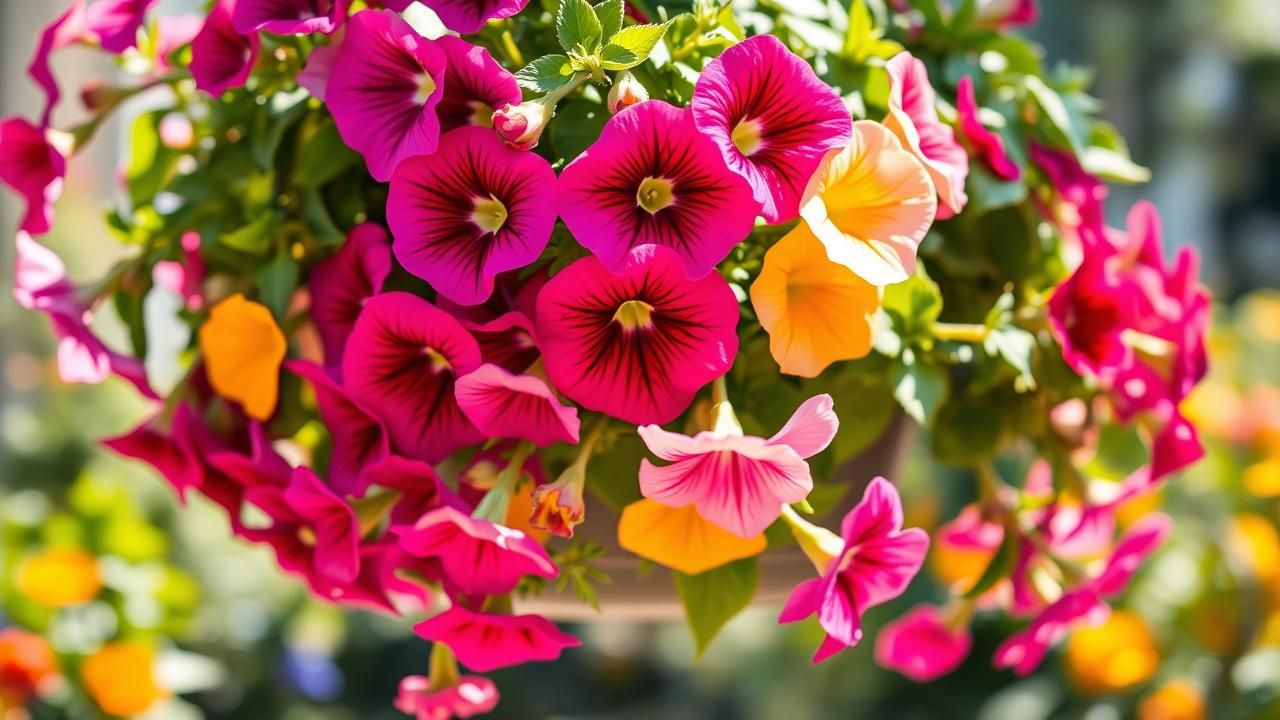 Petunias Semez Avril Fleurs Ete