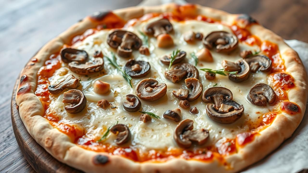 Pizza Blanche Poireaux Champignons Recette Italienne