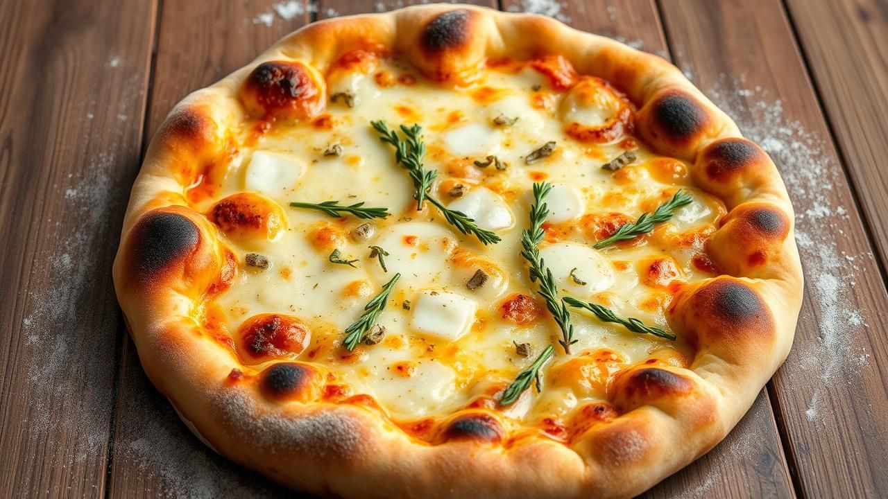 Pizza Blanche Recette Italienne Ingredients Delicats