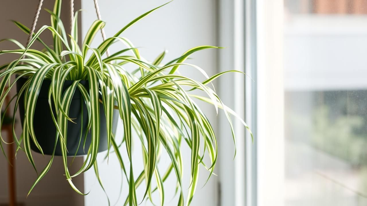 Plante Araignee Purifie Air Maison