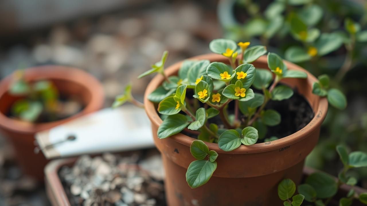 Plante Oubliee Fleurit Sans Eau