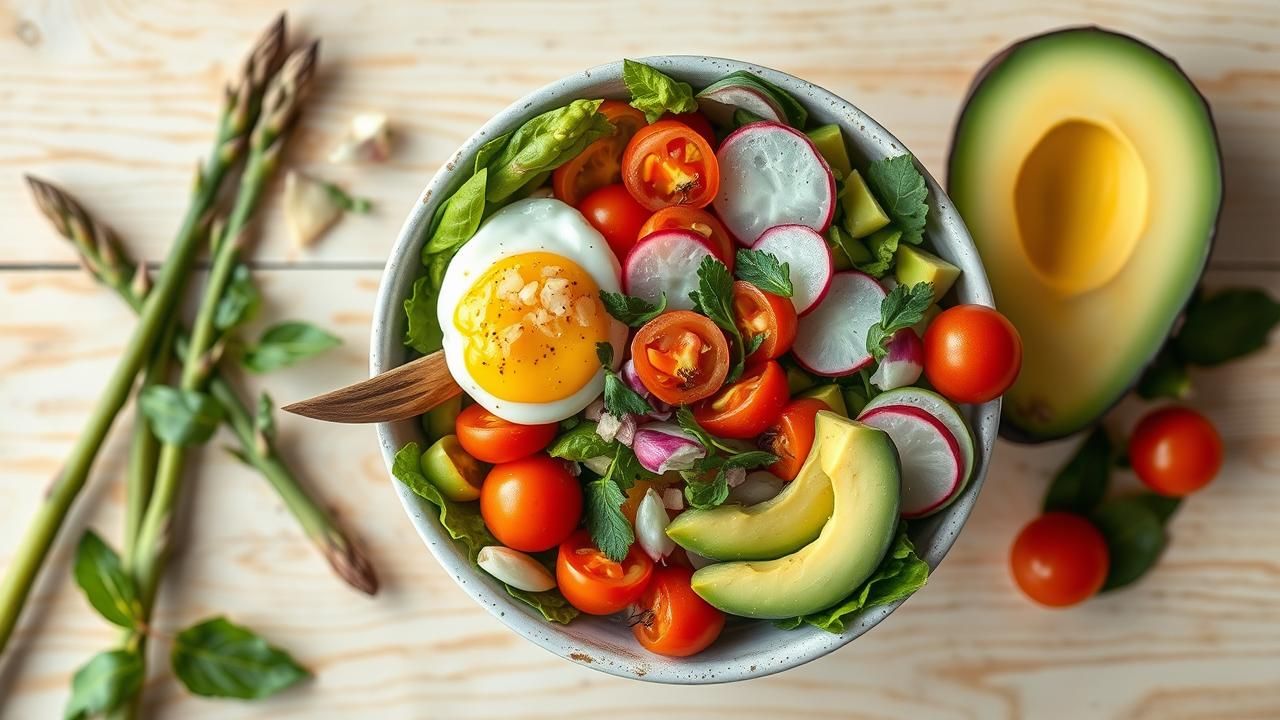Poke Bowl Printanier Asperges Oeuf Mollet