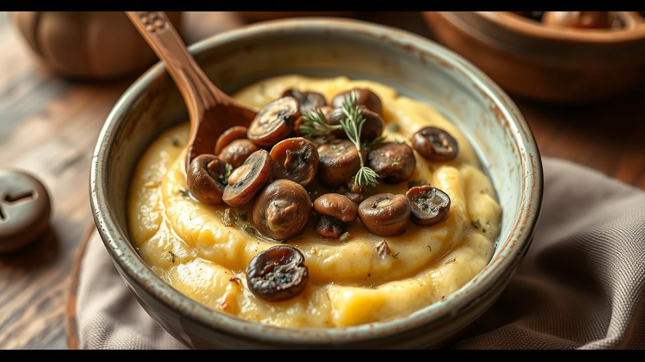 Polenta Cremeuse Aux Champignons Secret Italien