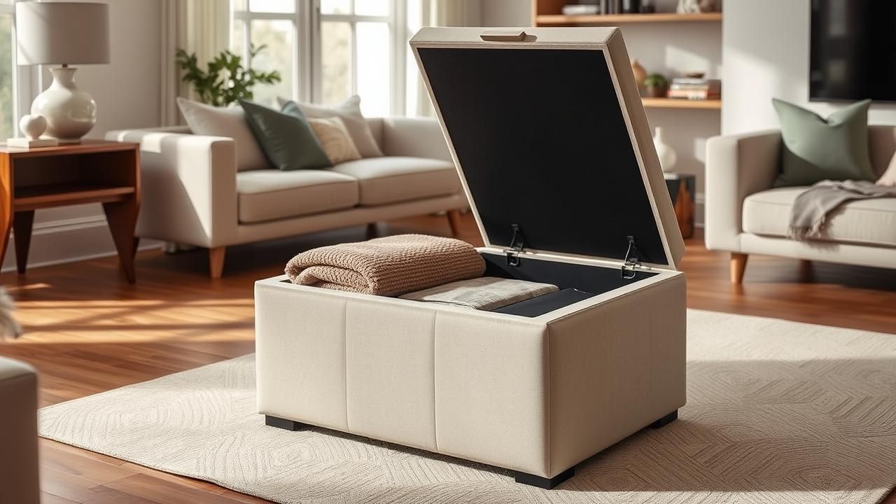 Pouf Rangement Solution Astucieuse
