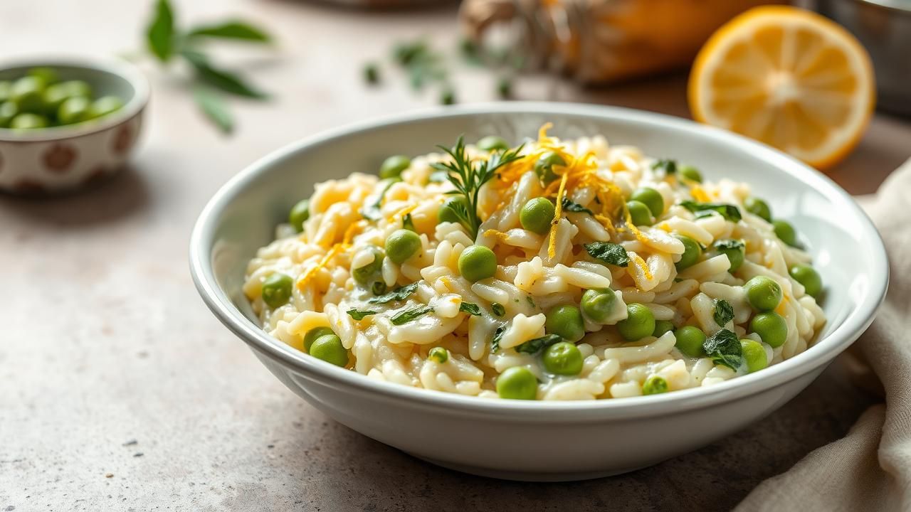 Printemps Risotto Petits Pois Citron