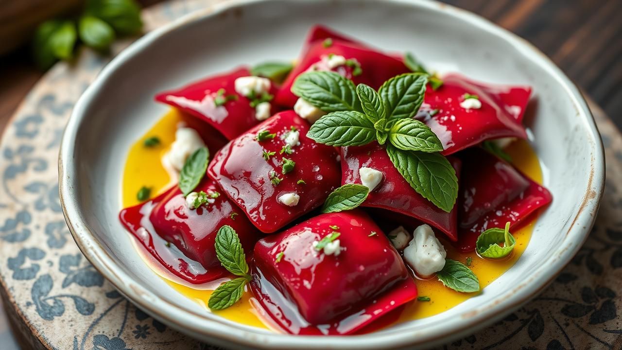 Raviolis Betterave Chevre Recette Piemont