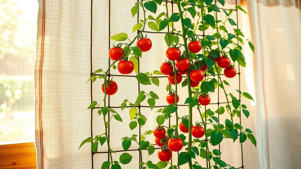 Recyclez Rideaux Treillis Tomates