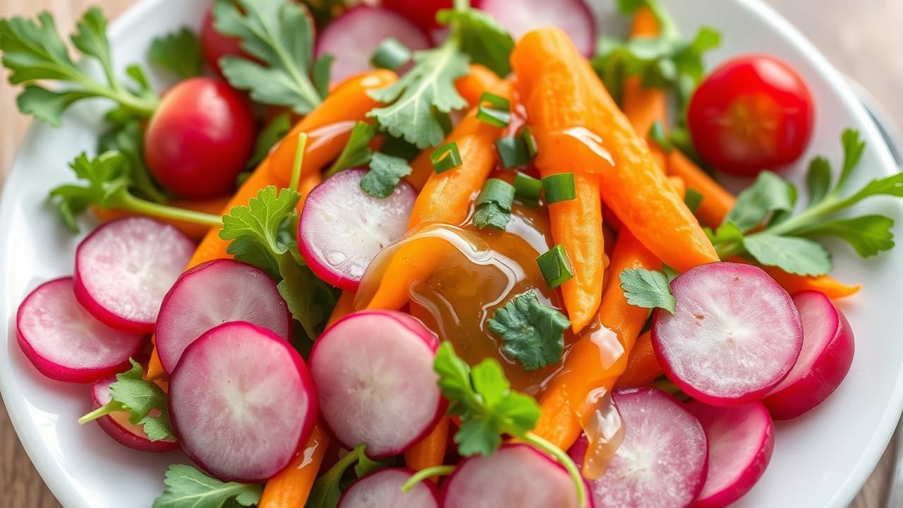 Salade Croquante Radis Carottes Vinaigrette Miel