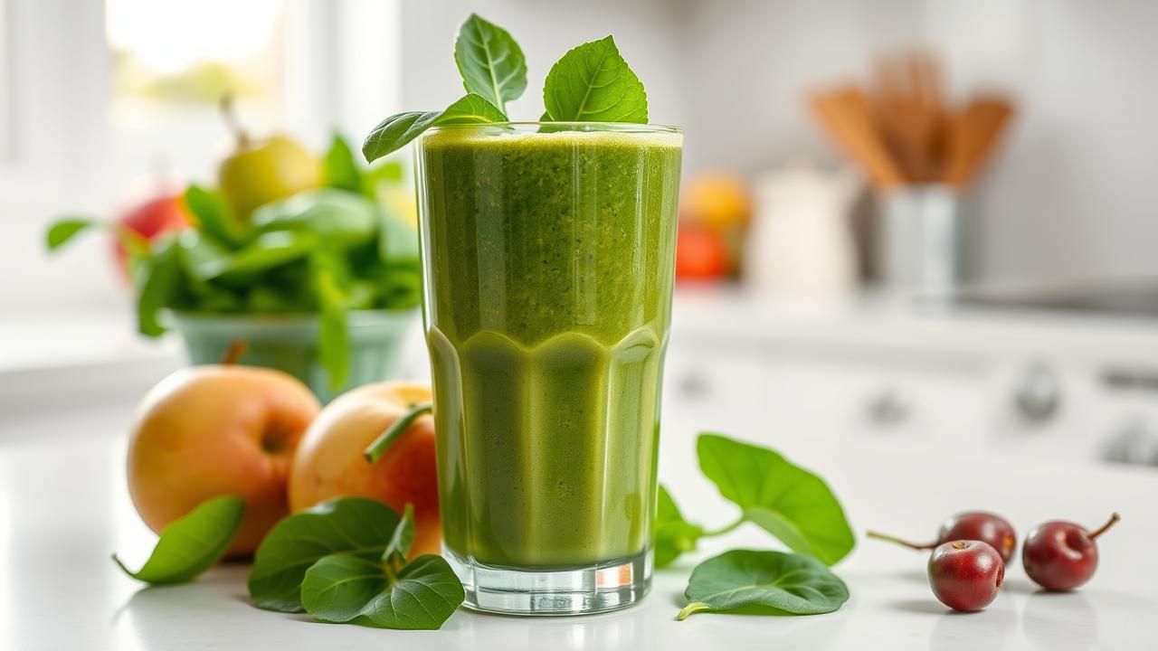 Smoothie Pomme Poire Epinard Recette Energie Matin