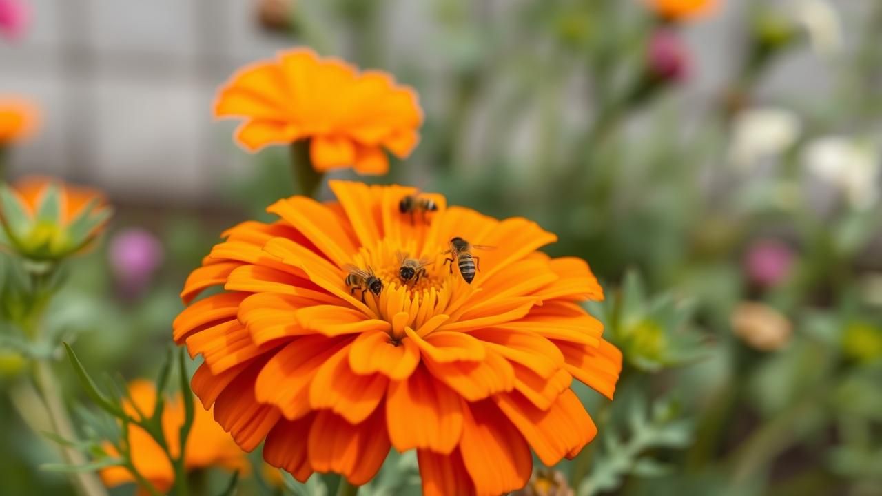 Soucis Fleur Miracle Jardin Pucerons Pollinisateurs