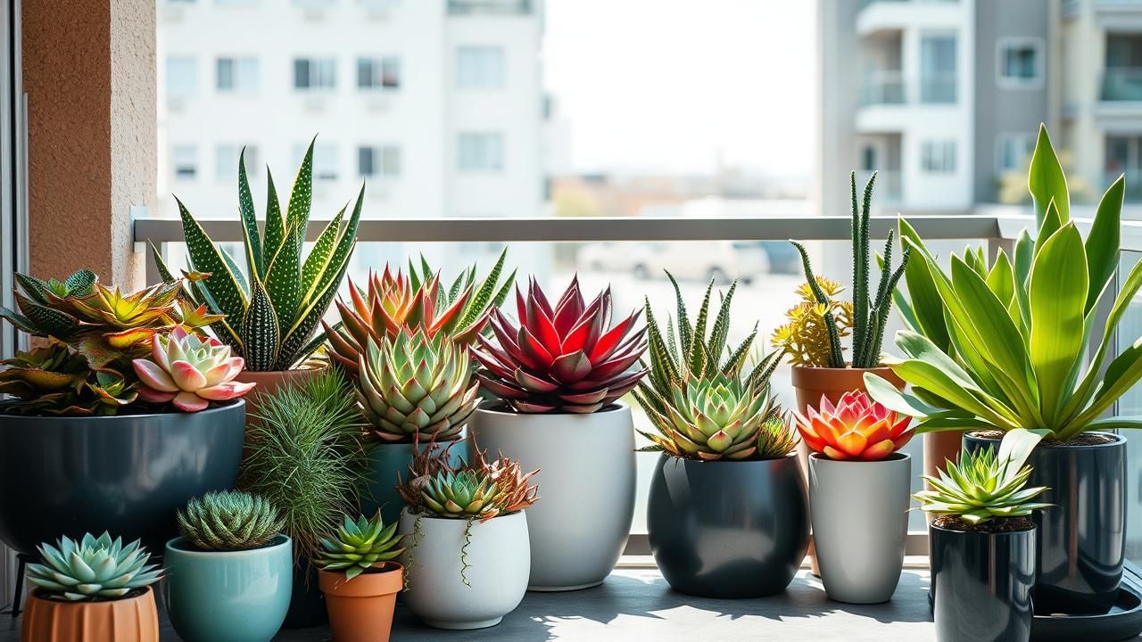 Succulentes Balcon Vert Sans Arrosage