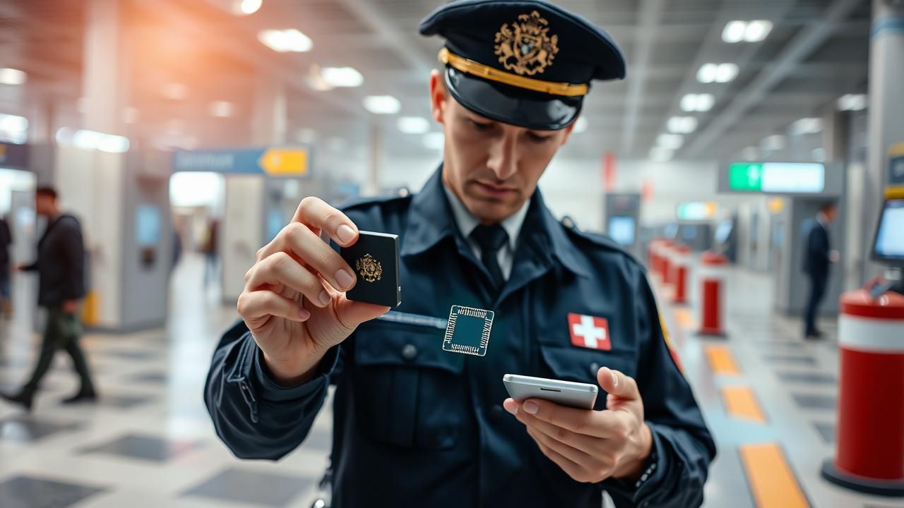 Suisse Teste Puce Electronique Agents Frontaliers