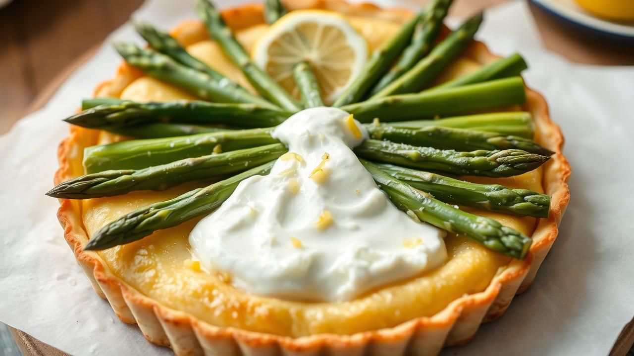 Tarte Asperges Ricotta Citron
